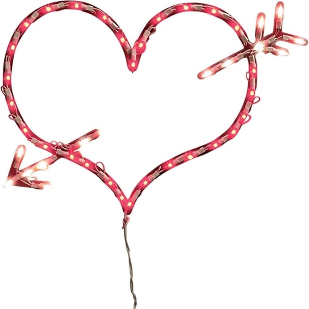 Impact Innovations Heart With Arrow Window Light Up Decoration